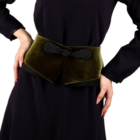 LANVIN BLACK GREEN EVENING BELTWOMENS